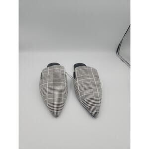 Forever 21 Black/white Tweed Houndstooth‎ Mules